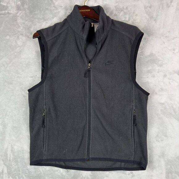 Nike ACG Vest Boys Medium Grey Fleece Therma F.I.T. Pockets Outdoors Hiking - Picture 3 of 10